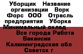 Уборщик › Название организации ­ Ворк Форс, ООО › Отрасль предприятия ­ Уборка › Минимальный оклад ­ 23 000 - Все города Работа » Вакансии   . Калининградская обл.,Советск г.